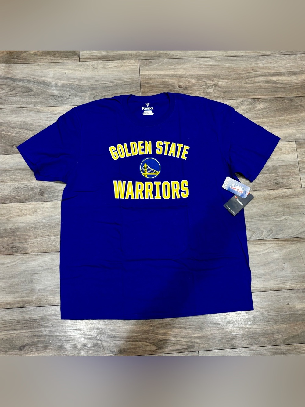 Fanatics Golden State Warriors Royal Blue & Yellow Short Sleeve Tee